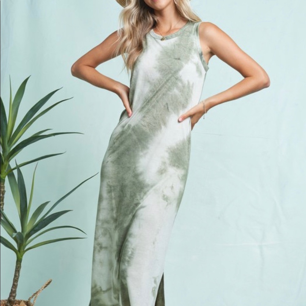 Brand new Olive Tie Dye Maxi